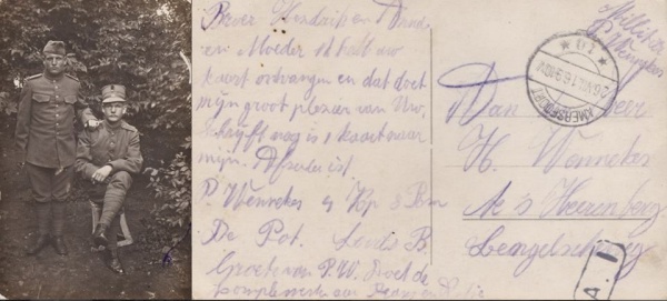 26-07-1916 (1e Wereldoorlog) van Peter Wennekes gericht aan zijn broer Hendrik Wennekes (de Paoter Wennekes).jpg