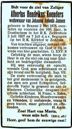 Albertus Koenders, bidprentje 1937 (b).jpg
